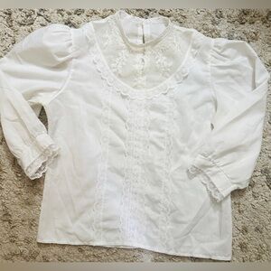 Elegant White Lace Blouse